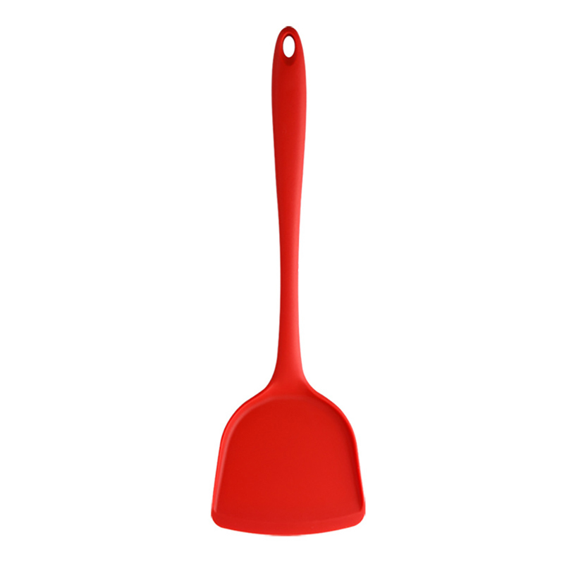 Silicone Kitchenware Cooking Utensils Set Non-stick Cookware Spatula Beaters Handle Kitchen Cooking Tool Set: RED 3