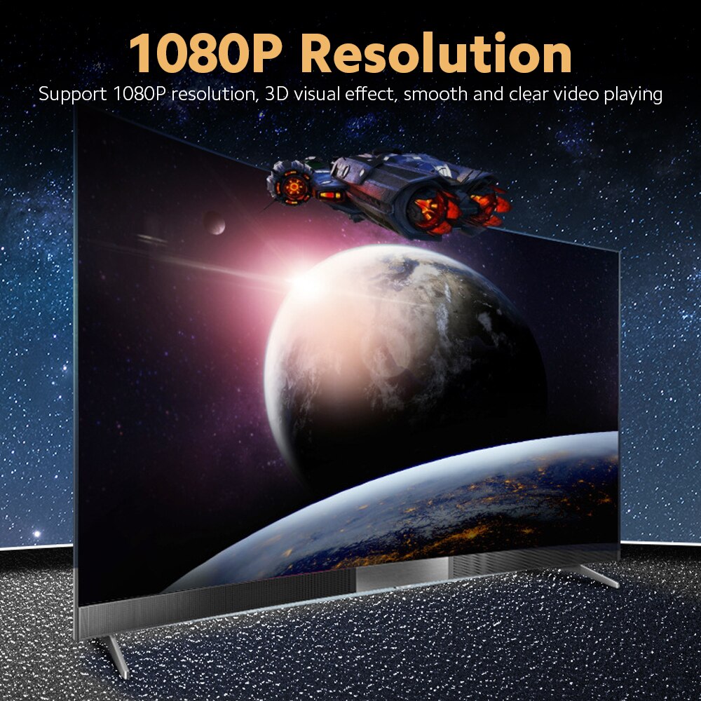 HD Splitter 1 in 2 out 1080P Image 3D Effect Compatible with PC/Laptop/Game Console/Set-top Box/Projector/TV/Monitor