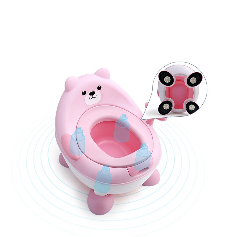 Baby Potty Toilet Training Portable Plastic Child Potty Trainer Kids Indoor Baby Potty Chair for free potty brush+cleaning bag
