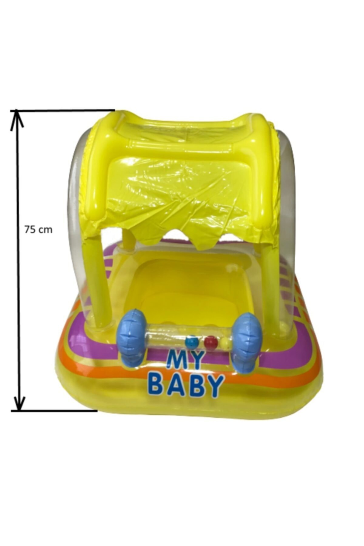 Gelb mit baldachin, meer und pool, babysitz 61 cm x 61 cm