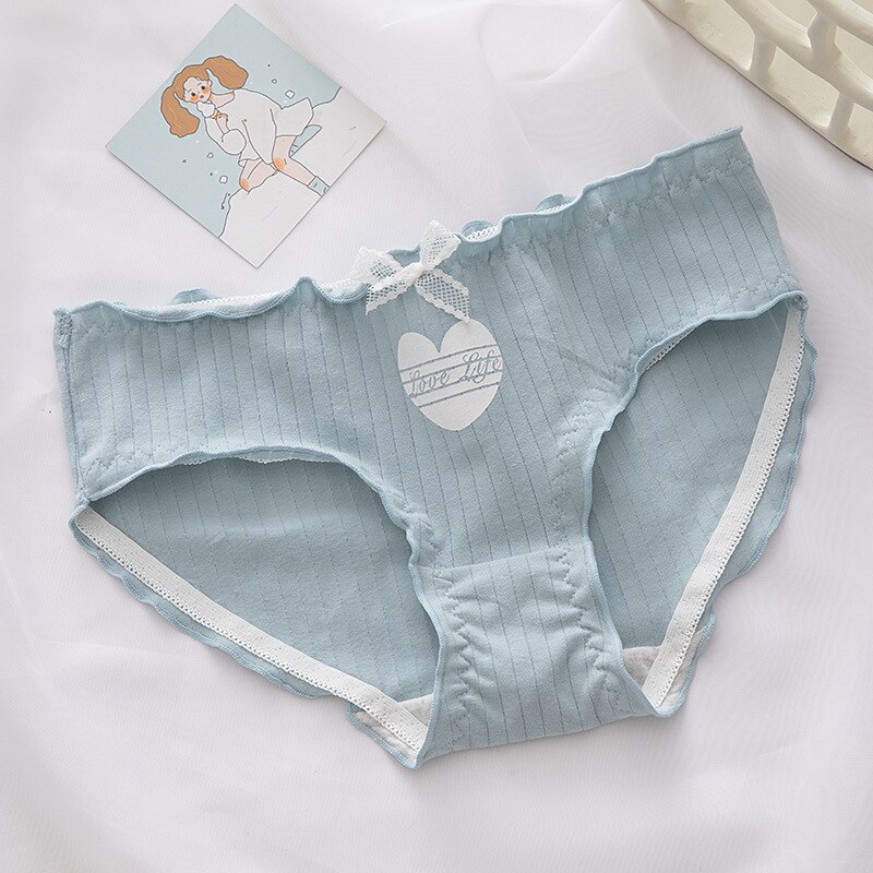 2022 Cotton Girl Panties Cute Printed Bow Underwear 6pcs/lot Plaid Underpants Cotton Girl Lingerie