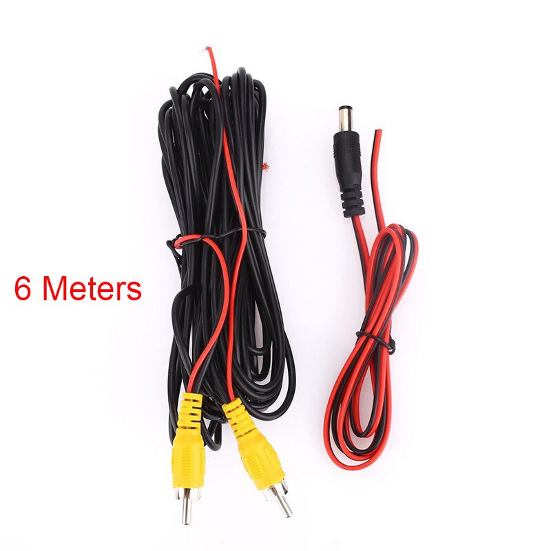 RCA 6m Video Cable For Car Rear View Camera Universal 6 Meters Wire For Connecting Reverse Camera With Car Multimedia Monitor: Default Title