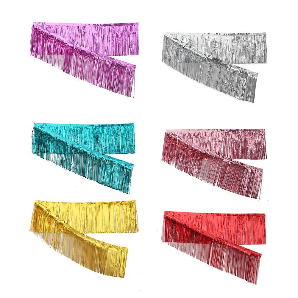 2m Birthday Party Backdrop Curtain Metallic Foil Fringe Shimmer Backdrop For Wedding Anniversary Baby Shower Photo Zone Bac W8u4