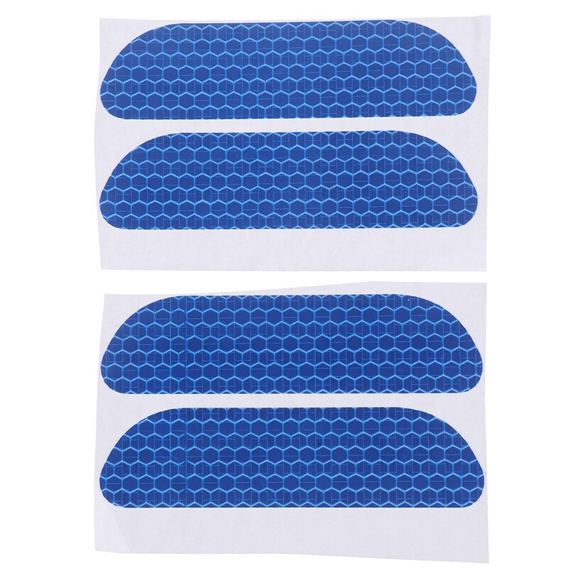4Pcs Car Open Reflective Tape Reflective Strips Waterproof Car Warning Stickers Night Driving Safety Lighting Luminous Tapes: Blauw