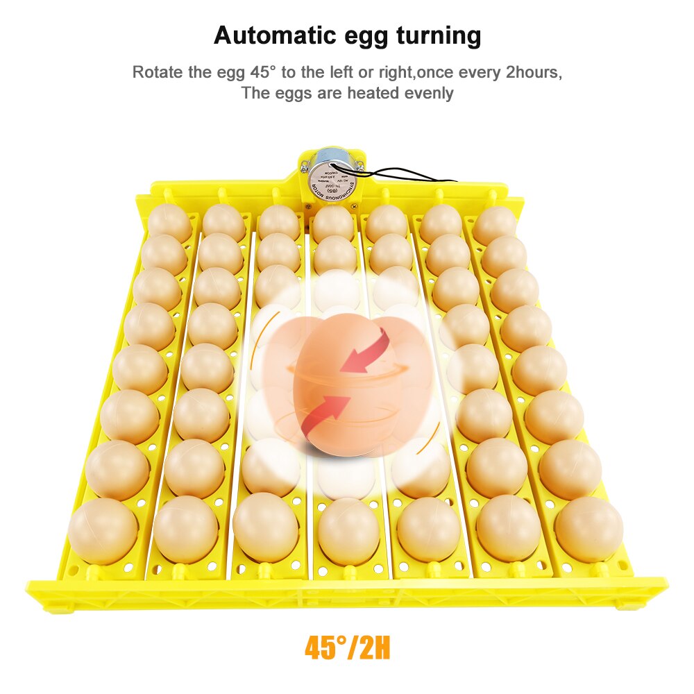 Ei Inkubator Automatische 56 Eier Für Ente Huhn Eier Schlüpfen Maschine 220V 12V Inkubator Schalen mit Auto Drehen Motor-