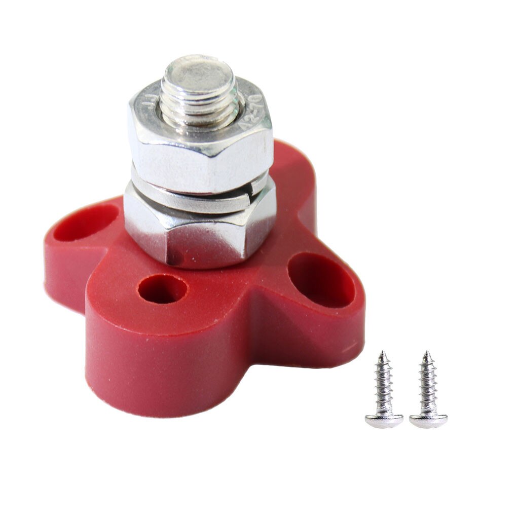 48V Bus Bar Power Terminal Blok Zware M10 Positieve Power Distributie Stud Voor Truck Rv Boot Auto Elektronica accessoires: Rood