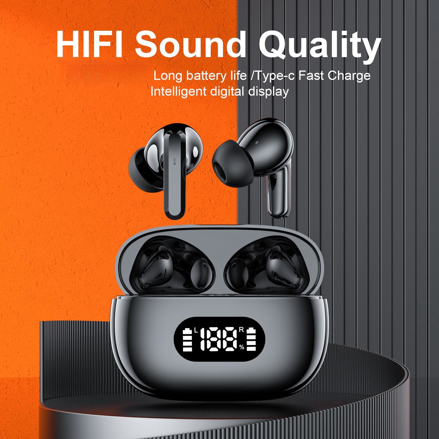 2024 neue echte kabellose Kopfhörer hohe Klang Dual-Kopfhörer lange Akkulaufzeit Unisex-Sportspiele