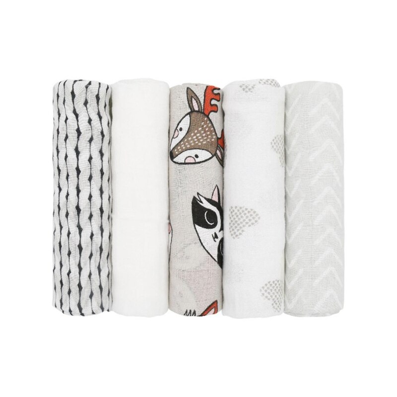 57ee 5 babytvättlappar badhanddukar näsdukar bomullsdukar mjuka absorberande tvättlappar för dagis: 3