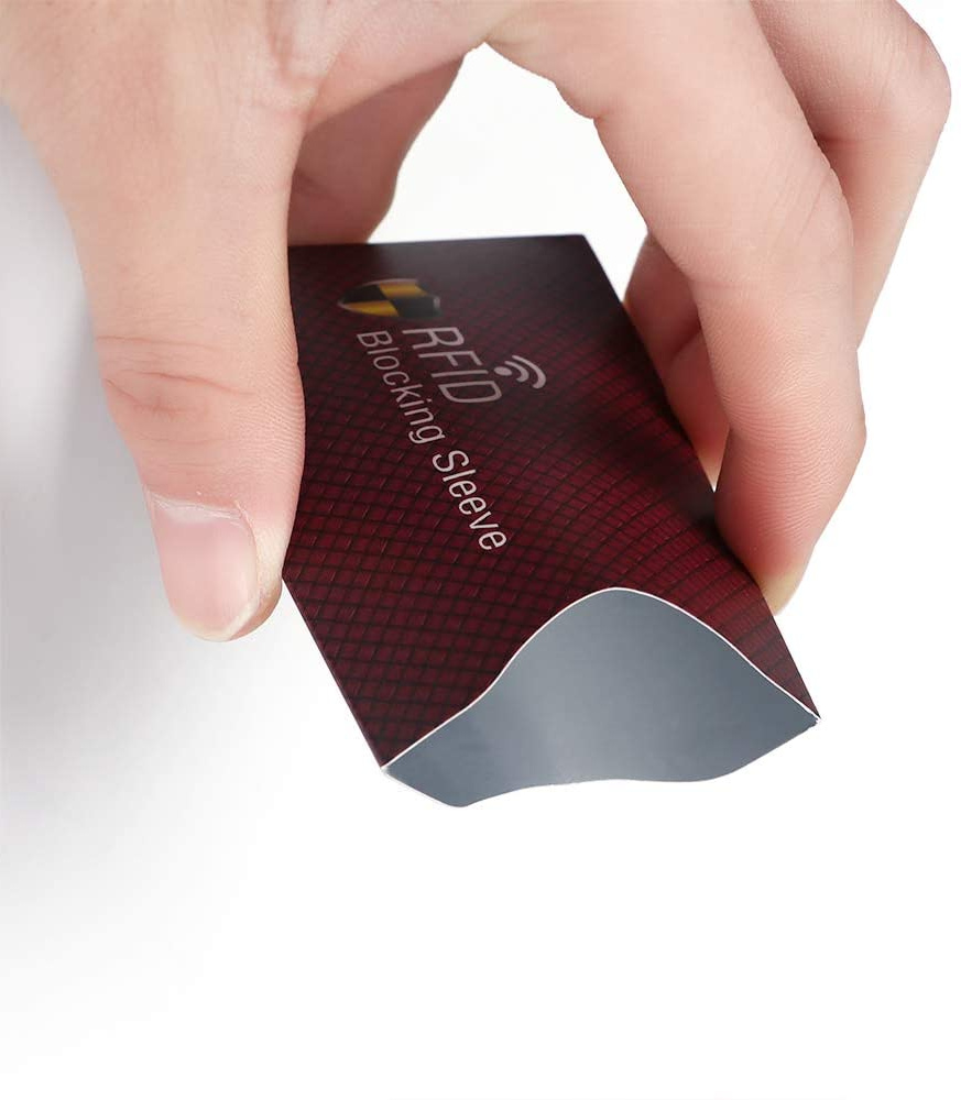 Anti Diebstahl Scan NFC Abdeckungen EMF Abschirmung RFID Blocking Sleeve Schutz Halter für ID Kreditkarte 4 stücke