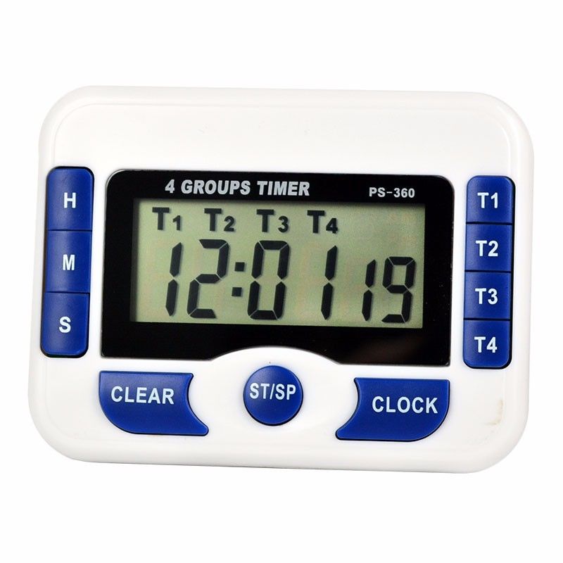 Magnetisk digitalt ur sæt 4 grupper kanal alarm timer digital nedtælling 99 timer 59 min elektronisk nedtælling stopur timere: Default Title