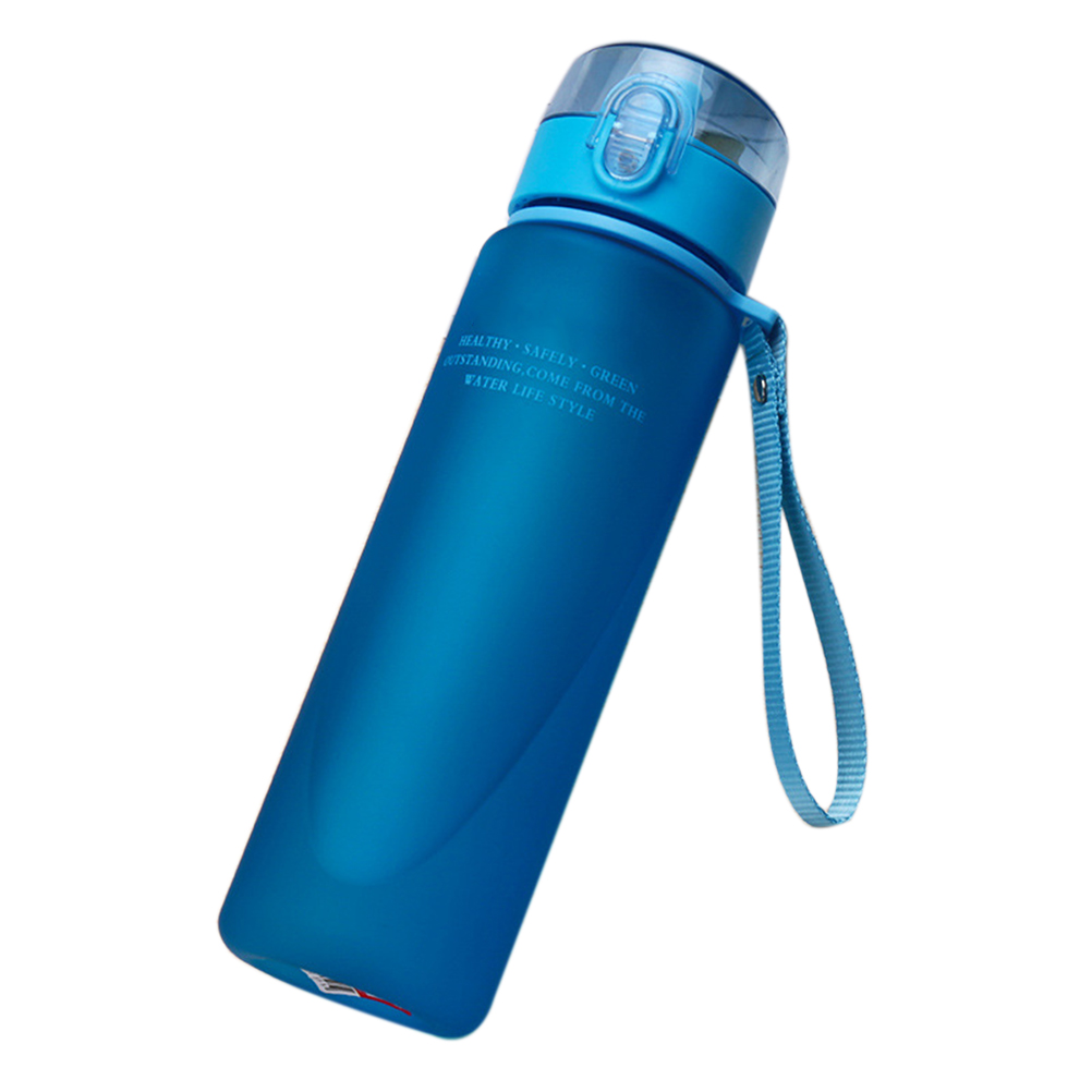 Sportsflaske bærbar lækagesikker kratflaske sport vandflasker 560ml udendørs rejser plastik drikkeflaske hjemmeindretning  #40: Himmelblå