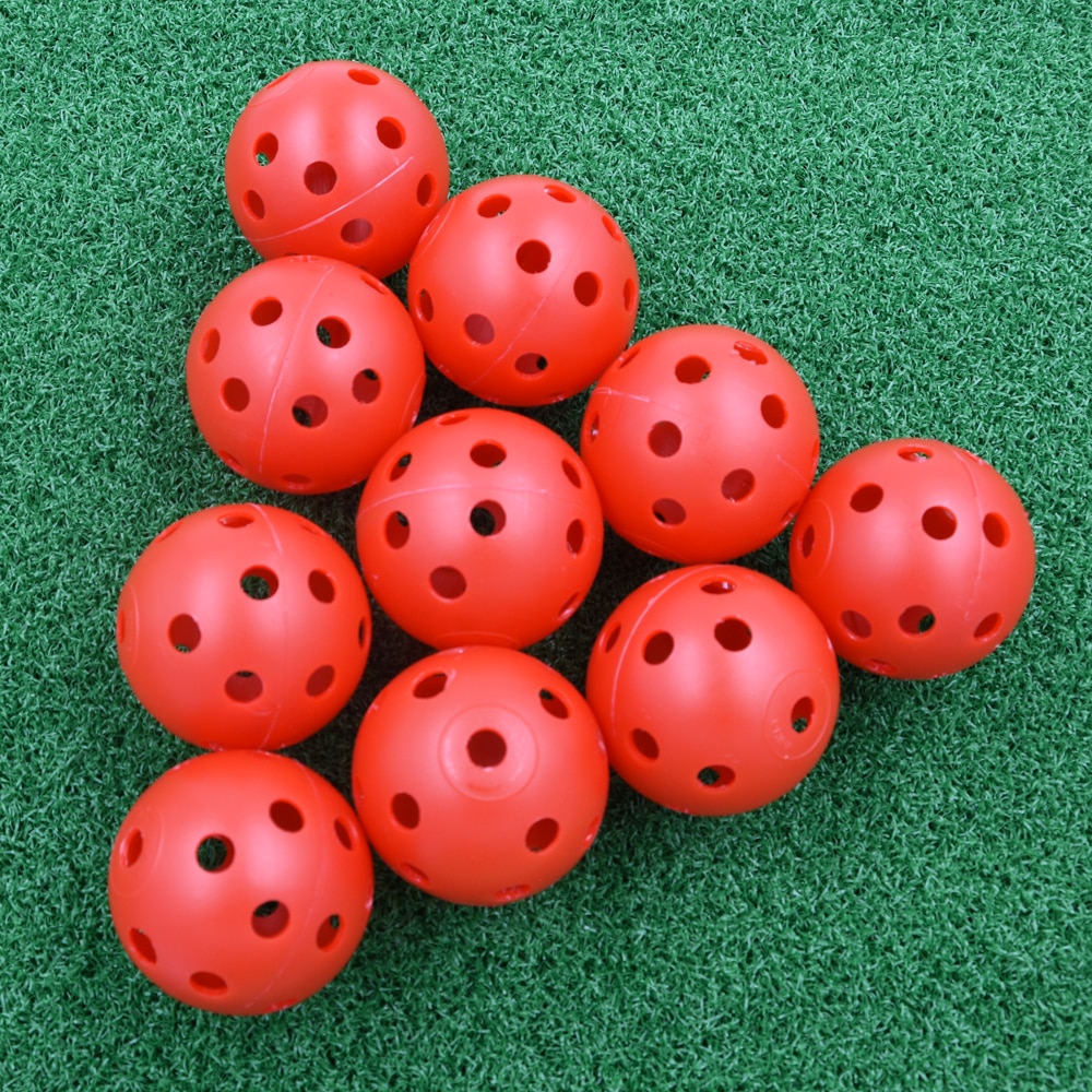 Pallina da golf vuota in plastica da 50 pezzi con sfera da golf vuota pratica accessori per la pratica del golf interno pallina da golf resistente leggera