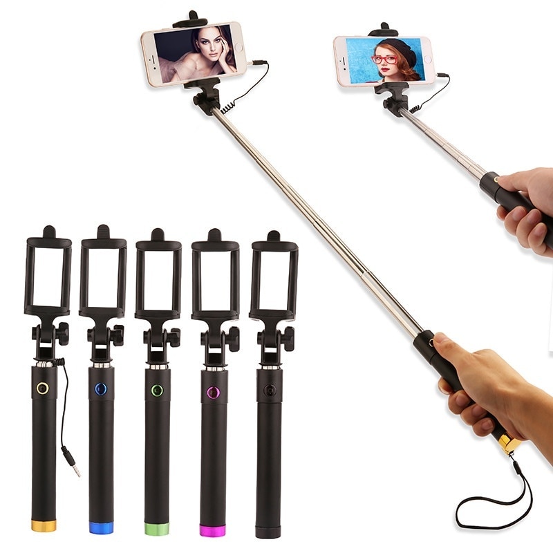 Extensible Selfiestick Para Huawei P30 P20 amigo 20 Pro Lite P Smart Nova 4 3 3i palo Selfie con cable Bastone Selfi Para Movil