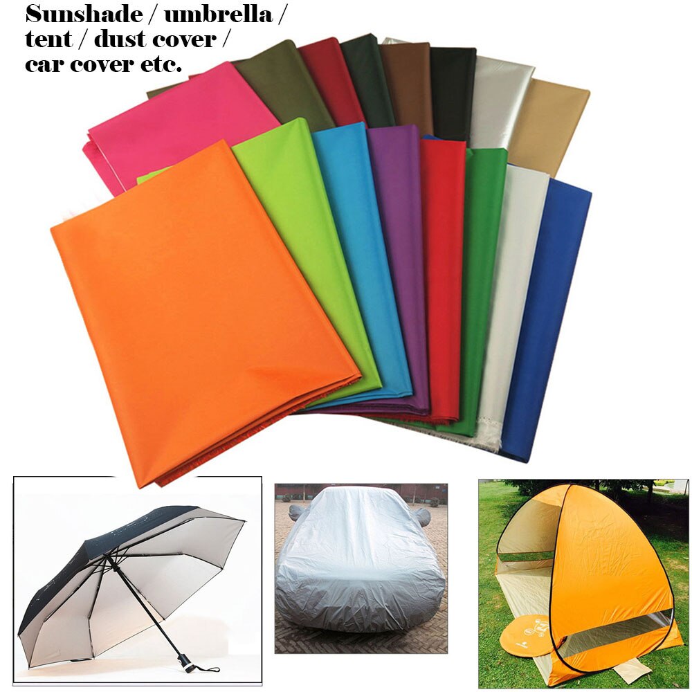 Silber Beschichtet Blackout Stoff Nylon Stoff Wasserdicht Polyester Regenschirm Drachen Wimpel DIY draussen Lager Zelt Sitz Abdeckung Material