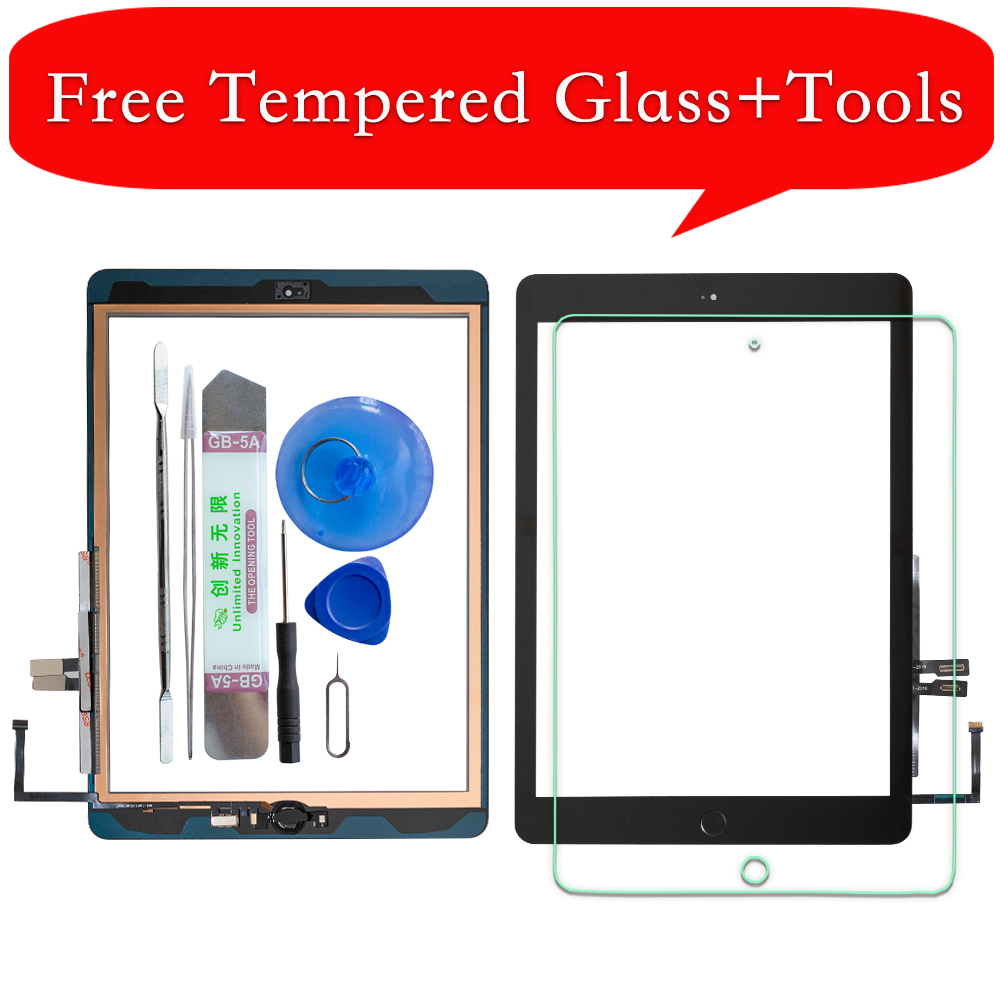 Nieuw Voor iPad 9.7 Versie) 6 6e Gen A1893 A1954 Touch Screen Digitizer Glas Met Home Button + gereedschap + Gehard Glas