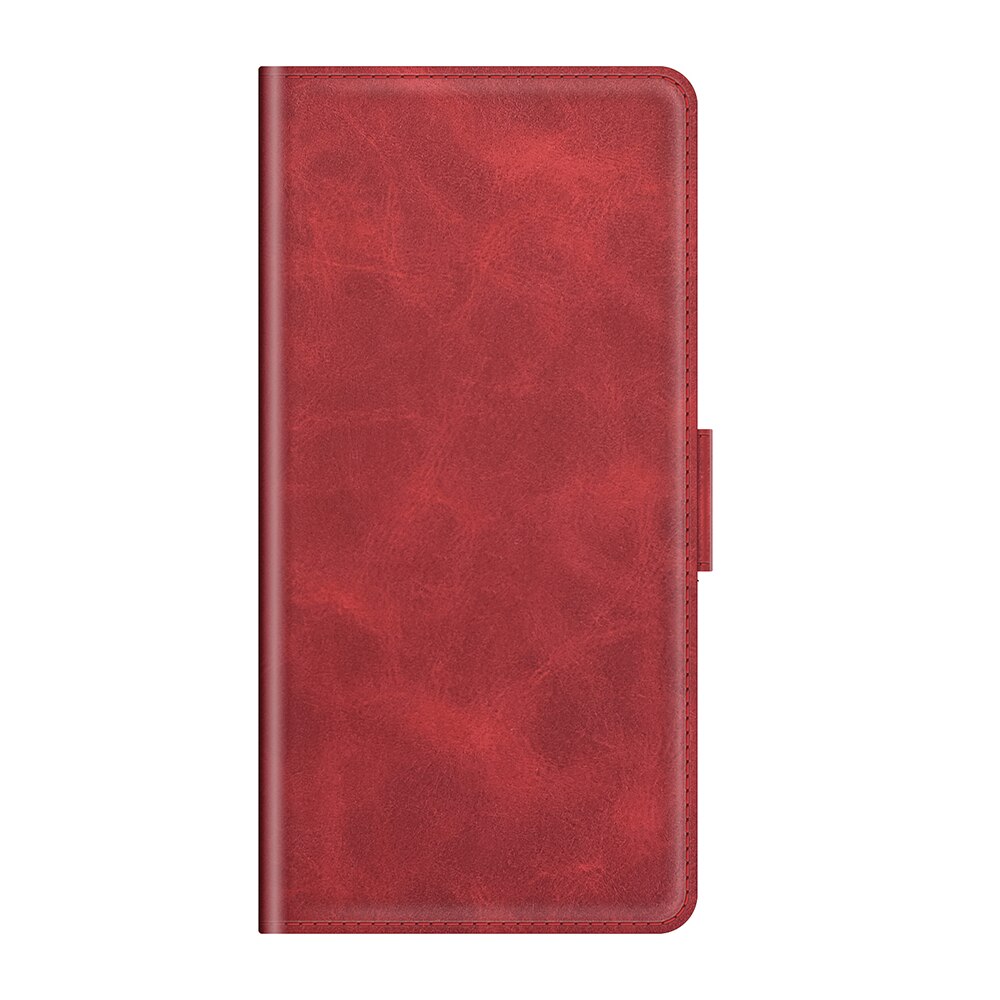 Pu Lederen Flip Telefoon Case Voor Kyocera KY-51B Kaarthouder Portemonnee Korte Gesp Flip Boek Holster Beschermende Telefoon Tas case Gg: JFCSK Red