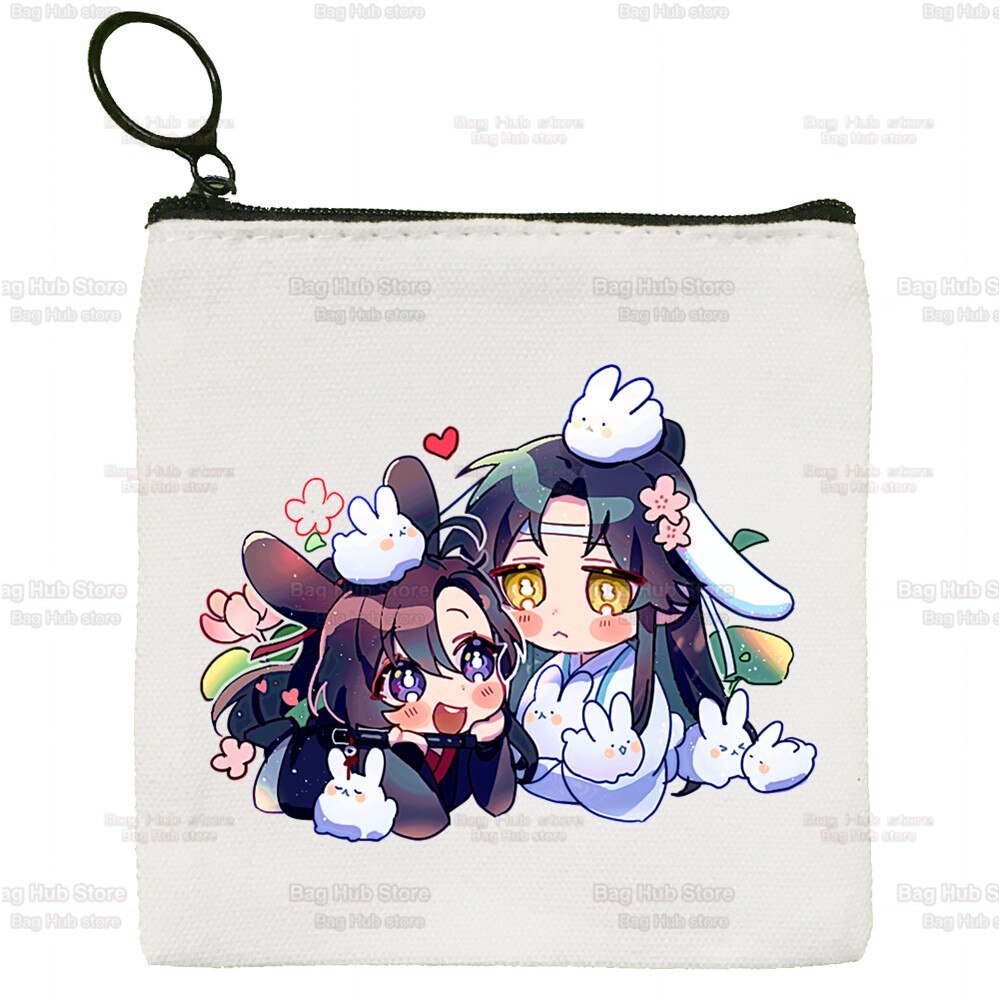 Mo Dao Zu Shi Einfache Geldbörse Student Leinwand Die Untamed Lan WangJi Wei Wu Xian Nette Schlüssel Tasche Mini kupplung Kleinen Geldbeutel: G