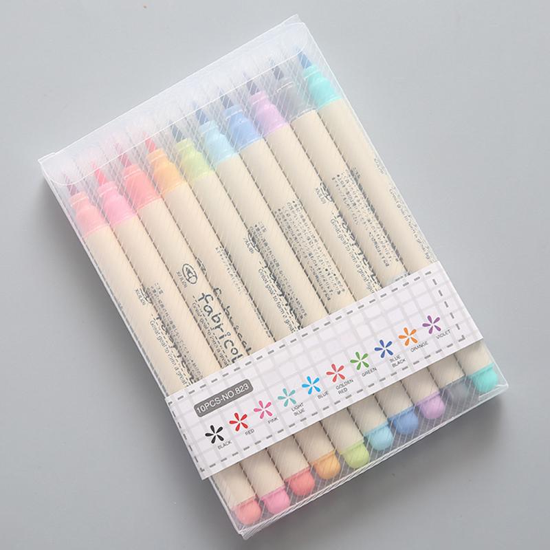 Color Writing Pens 10pcs Stationery Soft Watercolor Pen Painting Pen Set China Calligraphy Drawing Art School Supplies