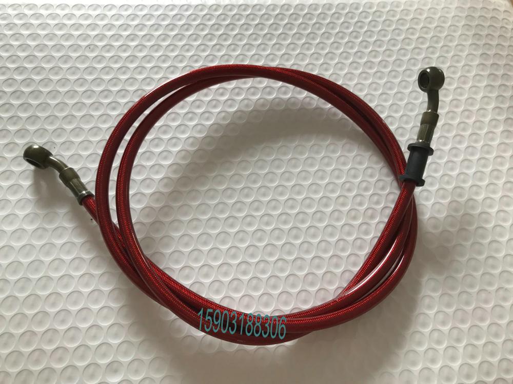 100cm lång färgglad motorcykel motorcykel rostfritt stål flätad pvc täckt nylon kärna broms koppling oljeslang linje rör