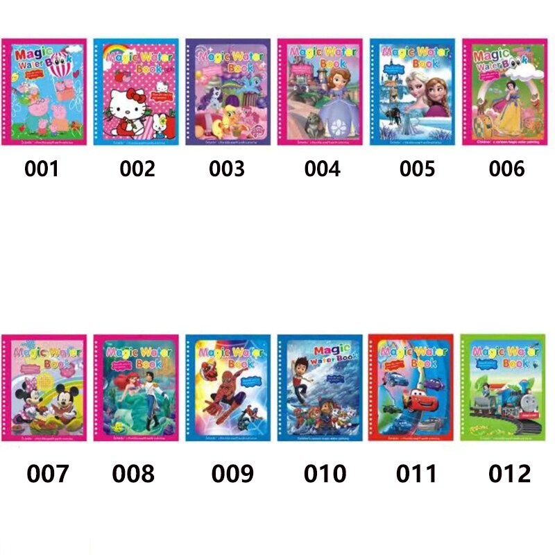 35 Style Montessori Set da disegno per giocattoli per bambini colorazione riutilizzabile libro magico per acqua tavolo da pittura per Doodle educativo precoce sensoriale