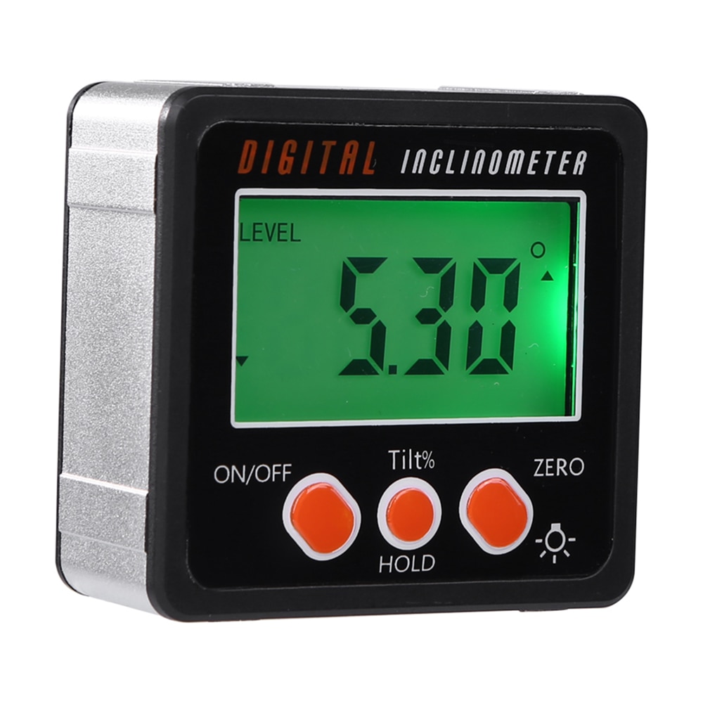 Elektronische Gradenboog Digitale Inclinometer 0-360 Aluminiumlegering Digitale Bevel Box Hoek Gauge Meter Magneten Base Meten: Default Title