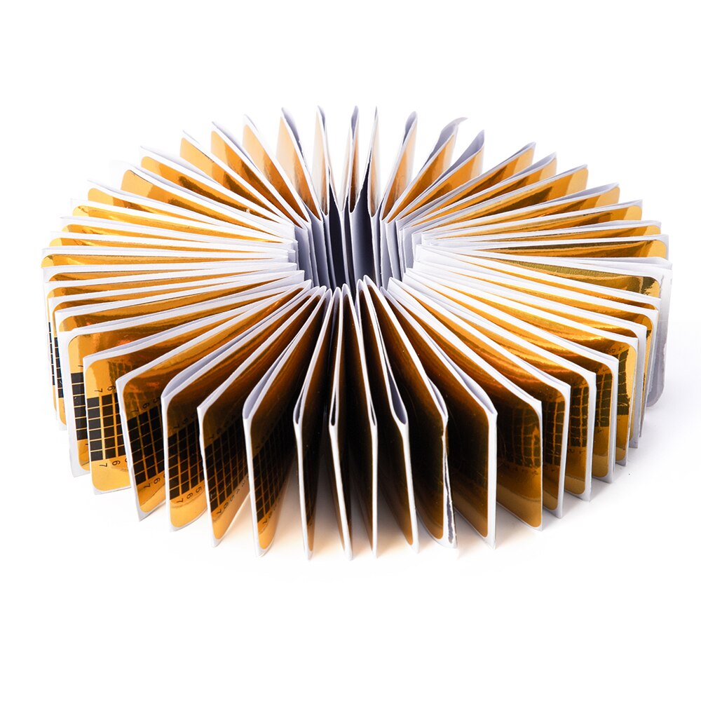 Ladymisty 100 Pcs/Lot French Nail Form For Acrylic UV Gel Tip Nails Extension Guide French DIY Tool Self-Adhesive Forms Stickers