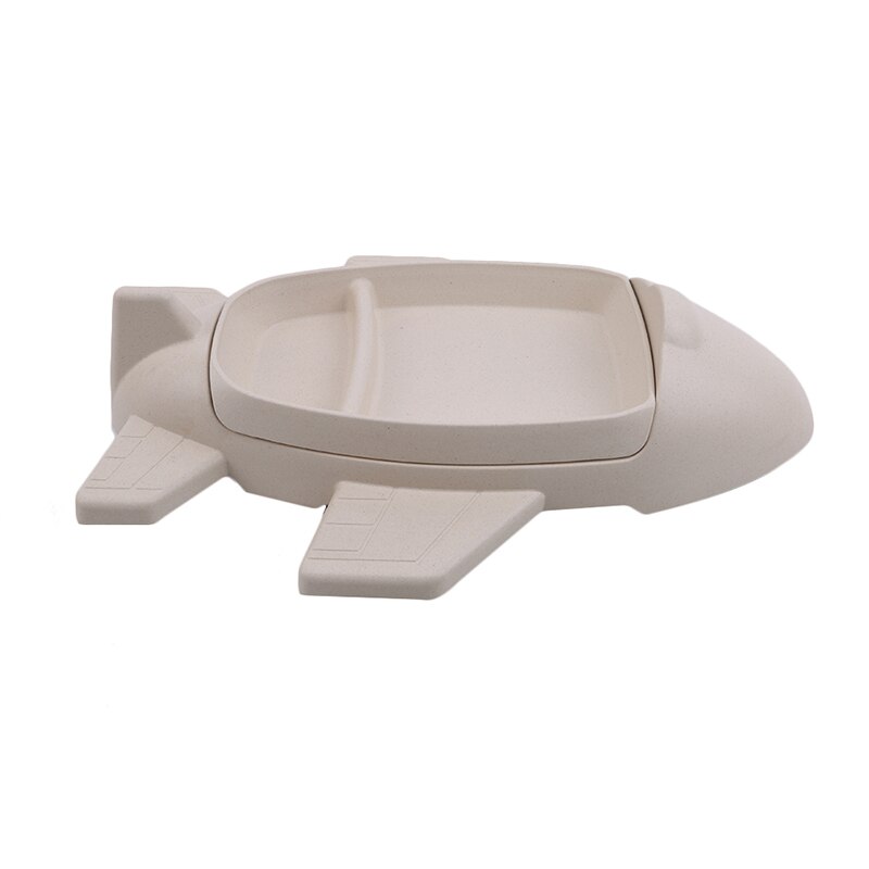 Vajilla con forma de aviones animados para Niños, plato separador para niños, cubiertos para niños, plato de fibra de bambú, vajilla infantil