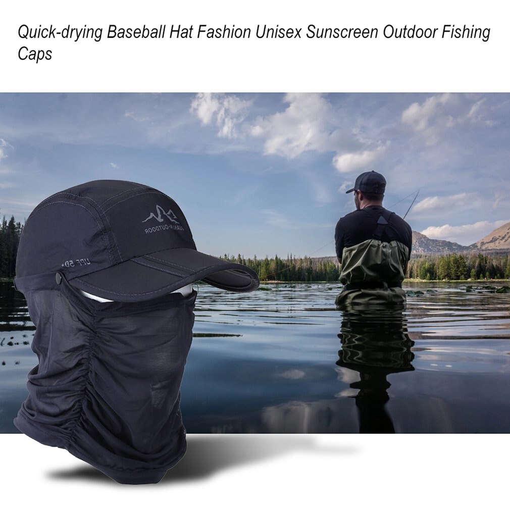 Summer Sun Hat Men Women Bucket Hat with Neck Flap Outdoor UV Protection Large Wide Brim Hiking Fishing Mesh Breathable Cap