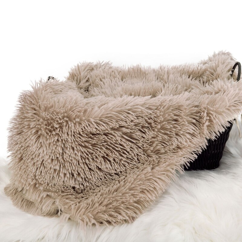 Pasgeboren Baby Faux Fur Foto Prop Deken Baby Slapen Inbakeren Dekens: Bruin