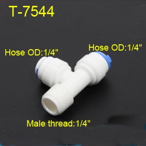 1/2 "3/4" 1/8 "gwint plastikowa rura 1/4" 3/8 "OD wąż rury szybkie złącza RO złącza wody armatura System odwróconej osmozy: PD6.35
