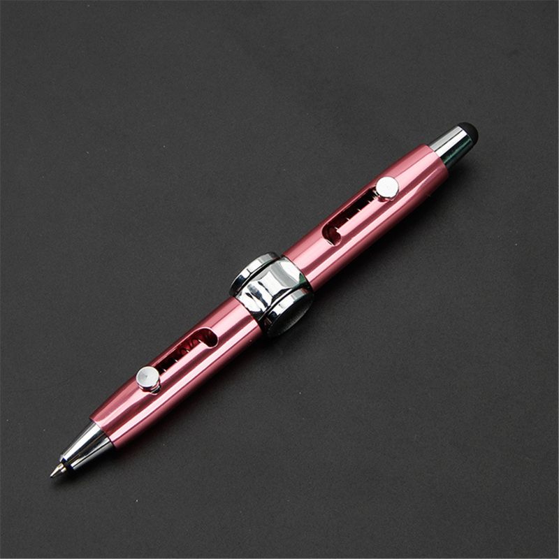 Fidget pluma Spinner antiestrés de juguete EDC Anti estrés socorro carcasa de Metal para niños adultos GXMB: Rosa