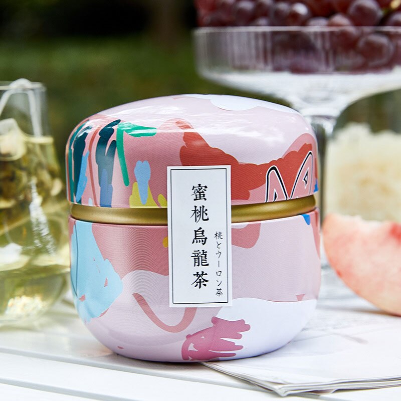 Mini Tea Caddy Tea box,Coffee Tins Food Storage Container Storage Box for Tea Coffee Herb Candy Chocolate Sugar Spices: Style 2