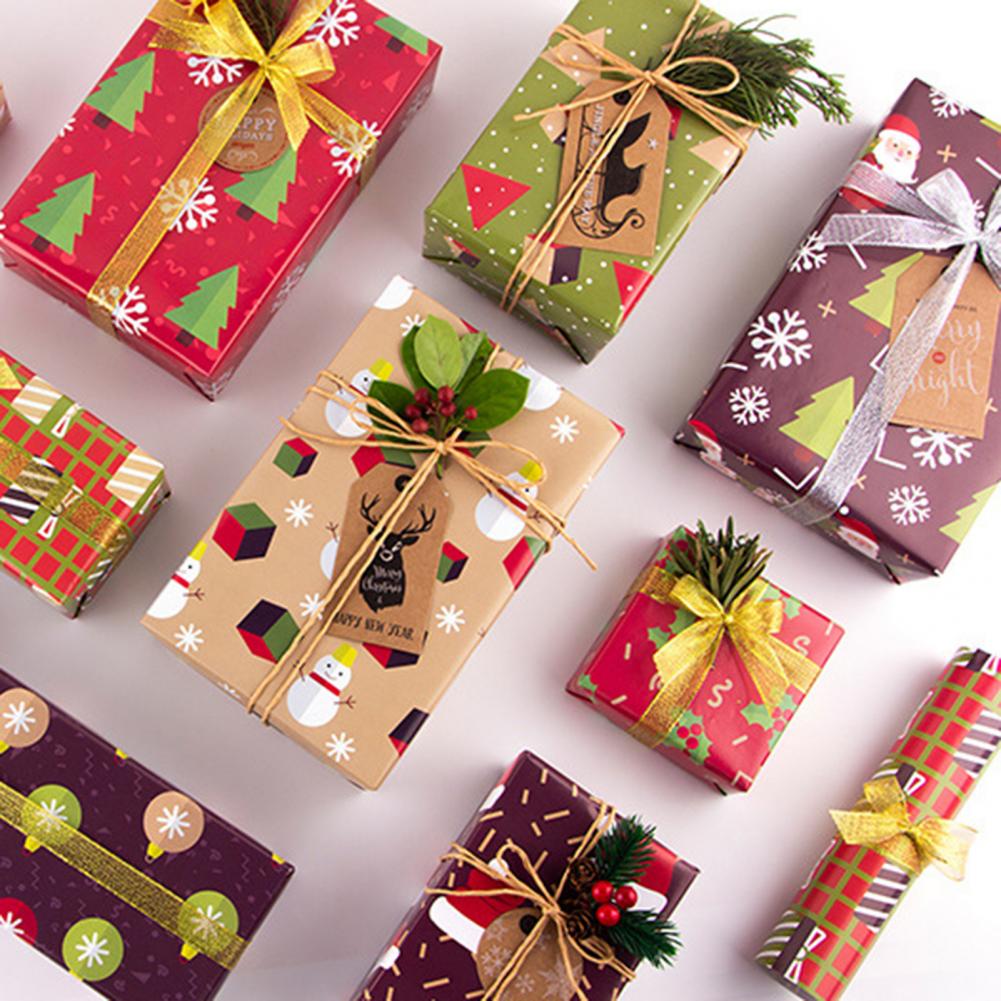 Bibułka prezentowa drukowane papiery rzemieślnicze kolorowy świąteczny doskonały papier pakowy w jasnym kolorze