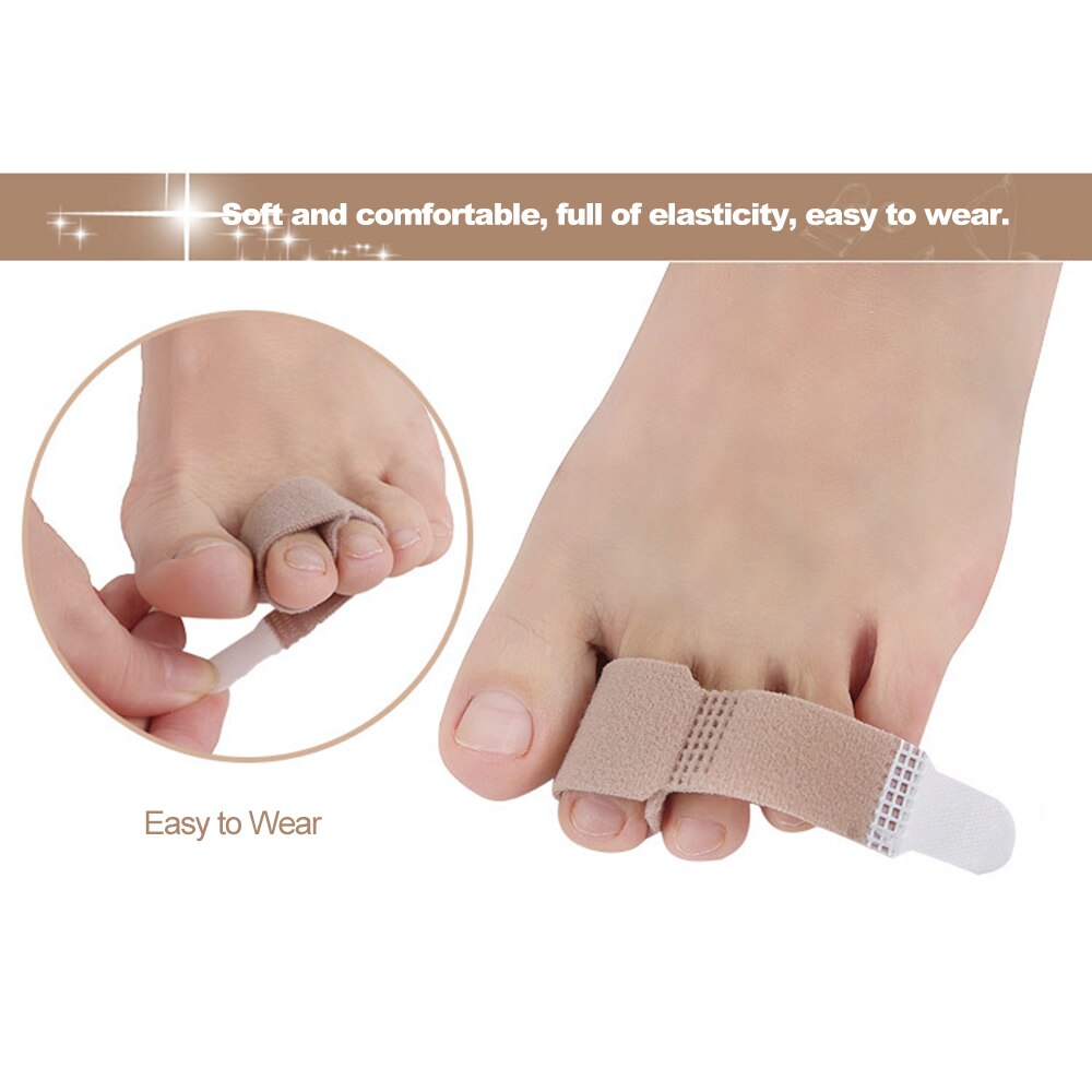 Tå finger glattejern hammer tå tape bandage hammer tå hallux valgus korrektor tå adskiller skinne wraps fodpleje værktøj