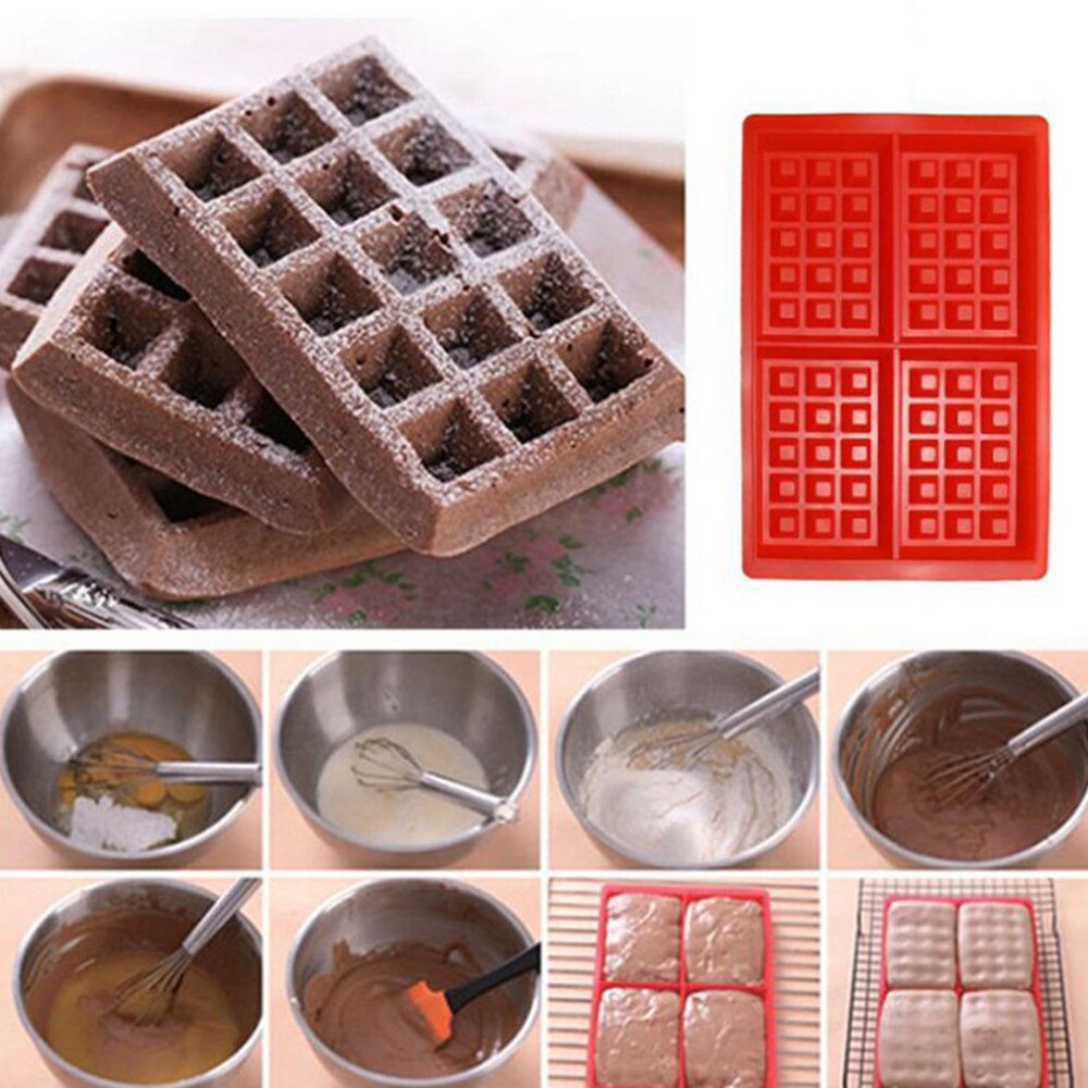 Molde para horno de Waffles, bandeja de silicona, molde para galletas, molde para pasteles, bricolaje, fabricante de Donuts, accesorios de cocina