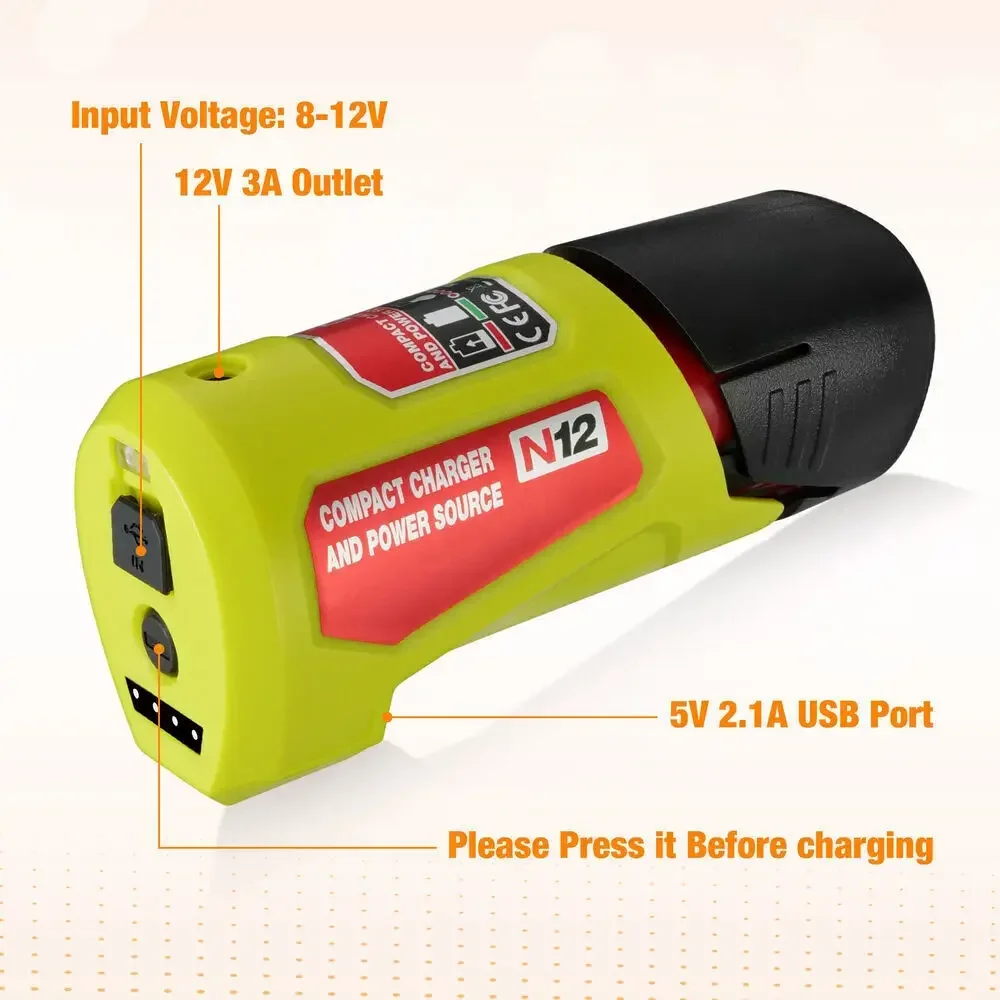 Adapter N12 Li-ion Battery Charger Converter for Milwaukee M12 12V 10.8V Lithium Battery USB Device Mobile phone Power Supply