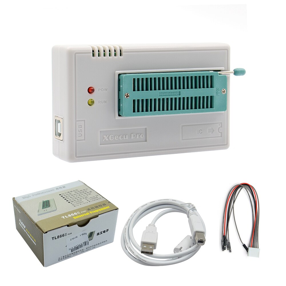 Upmely  v11.9 tl866ii plus minipro nand flash avr pic bios usb ohjelmoija 8 sovitinta  tl866 ja 13 kpl yleispistorasialle: Tl866ii plus
