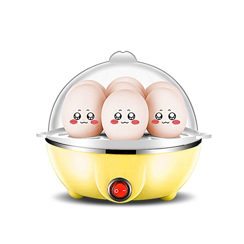 Egg Boiler Electric Steamer Breakfast Machine Egg Cooker For Multicooker Egg Frying Appliances For The Kitchen: Yellow single layer