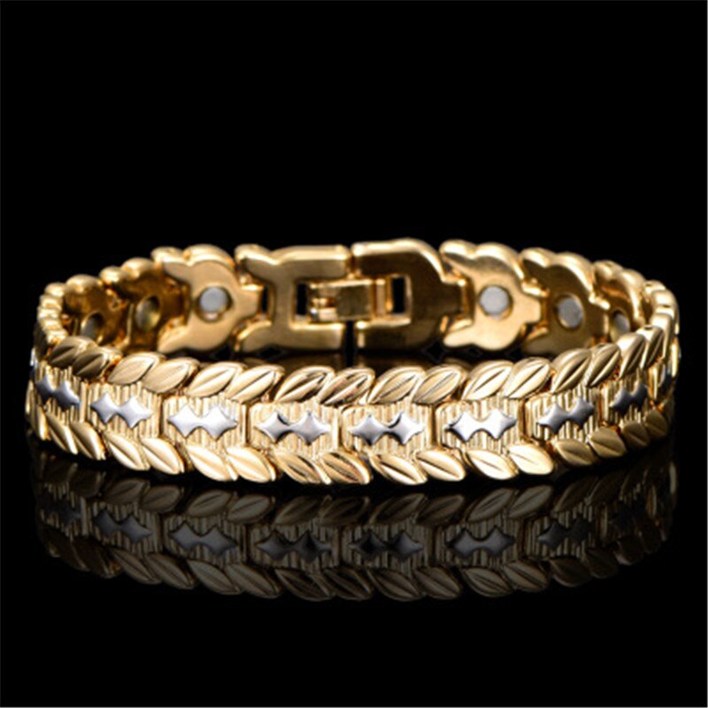 Mannelijke Bangle Koperen Armband Mannen Wrist Band Gold Punk Link Insert Punk Polsband Stijlvolle Casual Bangle