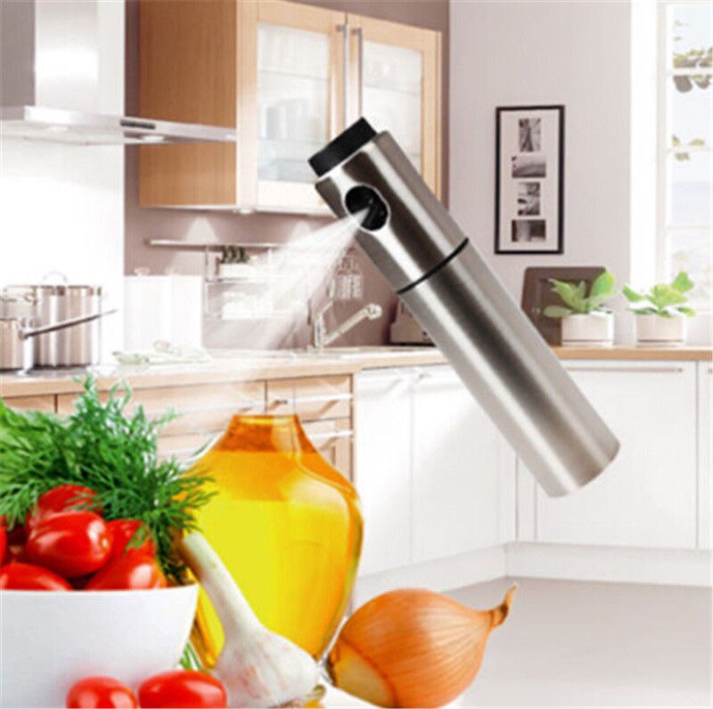 Nuttig Draagbare Olijfolie Spray Fles Rvs Azijn En Olijfolie Pomp Bbq Koken Tool