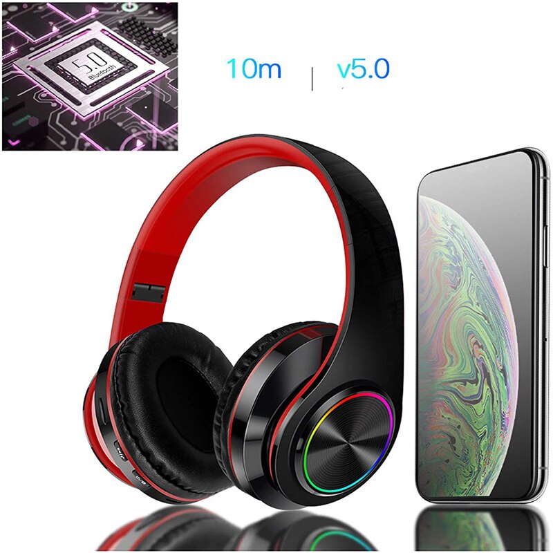 LISM Wireless Headphones - Bluetooth 5.1 - Deep Bass Stereo - TF Card Support - HIFI Sound