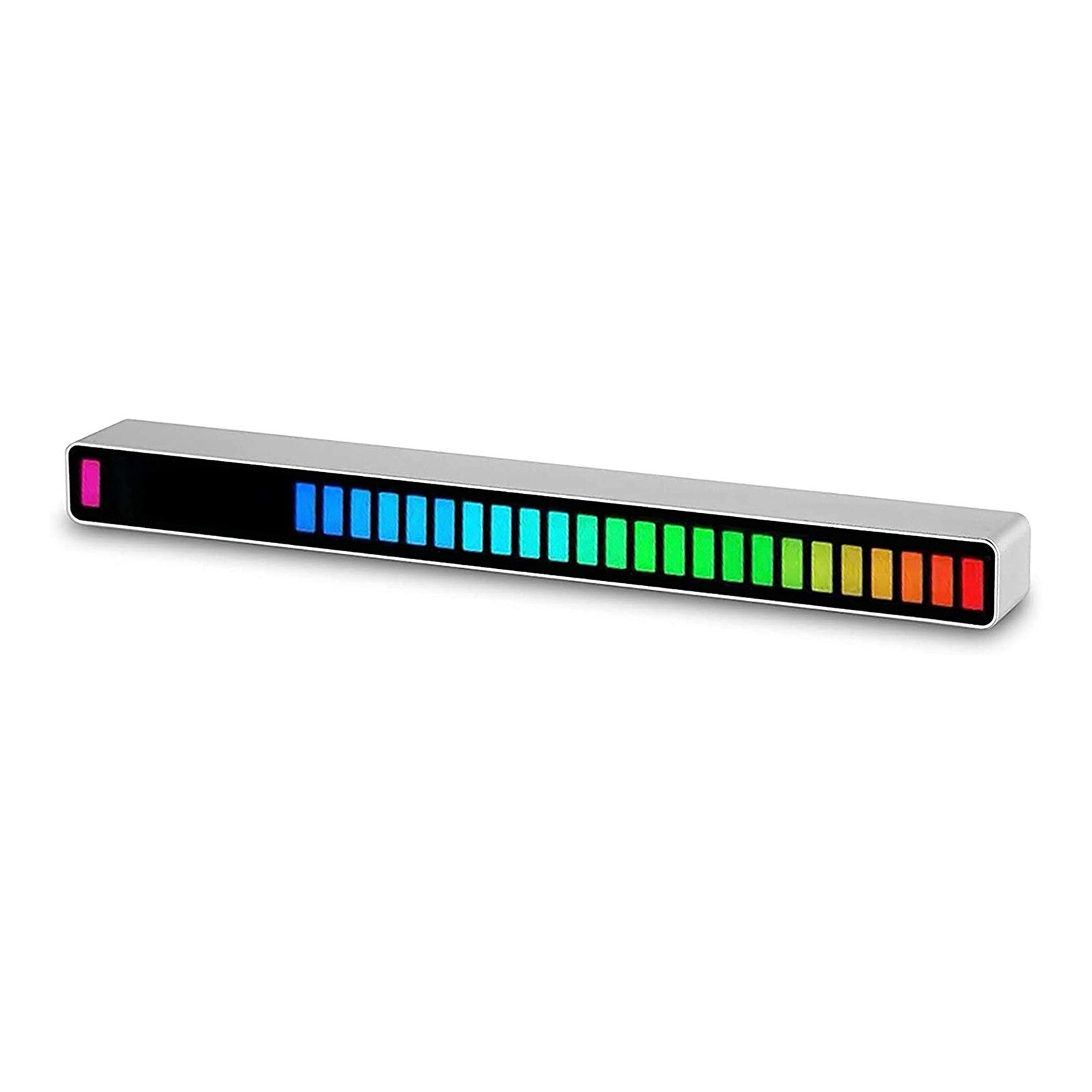 Barre d&#39;indicateur de spectre Audio, contrôle du son vocal, rvb pour voiture, coloré, rythme dynamique gris, micro usb, accessoires Audio