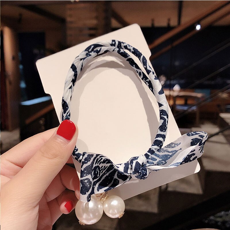 Moño de flores para mujer, Donut para hacer moños, perlas grandes dulces, herramienta de fabricación de cabello artesanal, accesorios para el cabello: 7