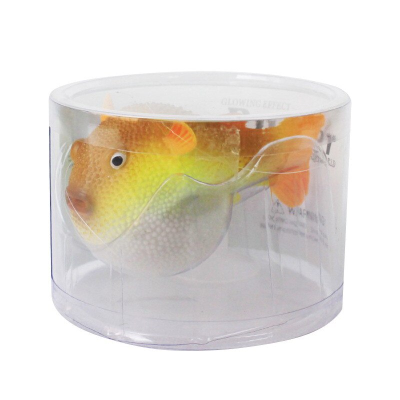 Aquarium Fish Tank Puffer Fish Aquarium Artificial Puffer Fish Tank Decor Glowing Effect Man-made Fish 1pcs
