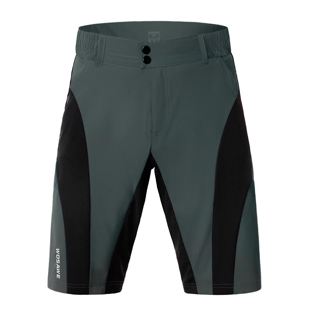 Wosawe cykelshorts cykeltøj road mtb loose fit vandtæt cykling kort fritid mountainbike cykel polstret undertøj: Grå / S