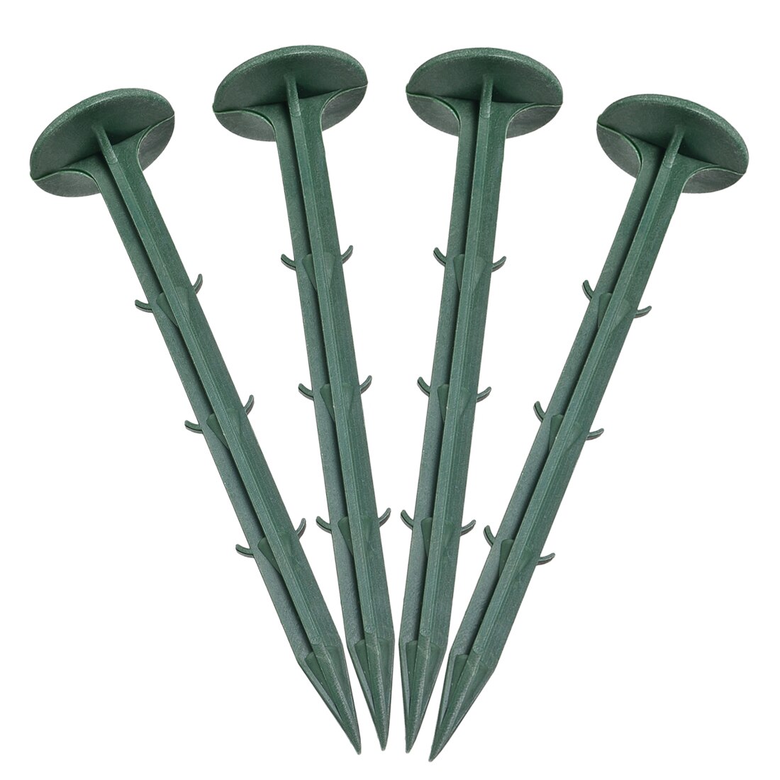 Uxcell 30 stuks kunststof tuinpalen, ankers, landschapsgrondspijkers, 160mm 6.3- inch, groen voor doe-het-zelf tuin, buitengebruik