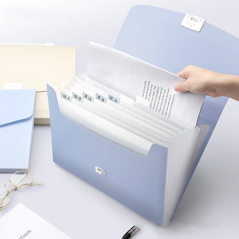 13 Gitter Handheld Datei Ordner Orgel Kasten Tasche Multi-funktion Organizer Lagerung Inhaber Büro Dokument A4 Papier Ordner