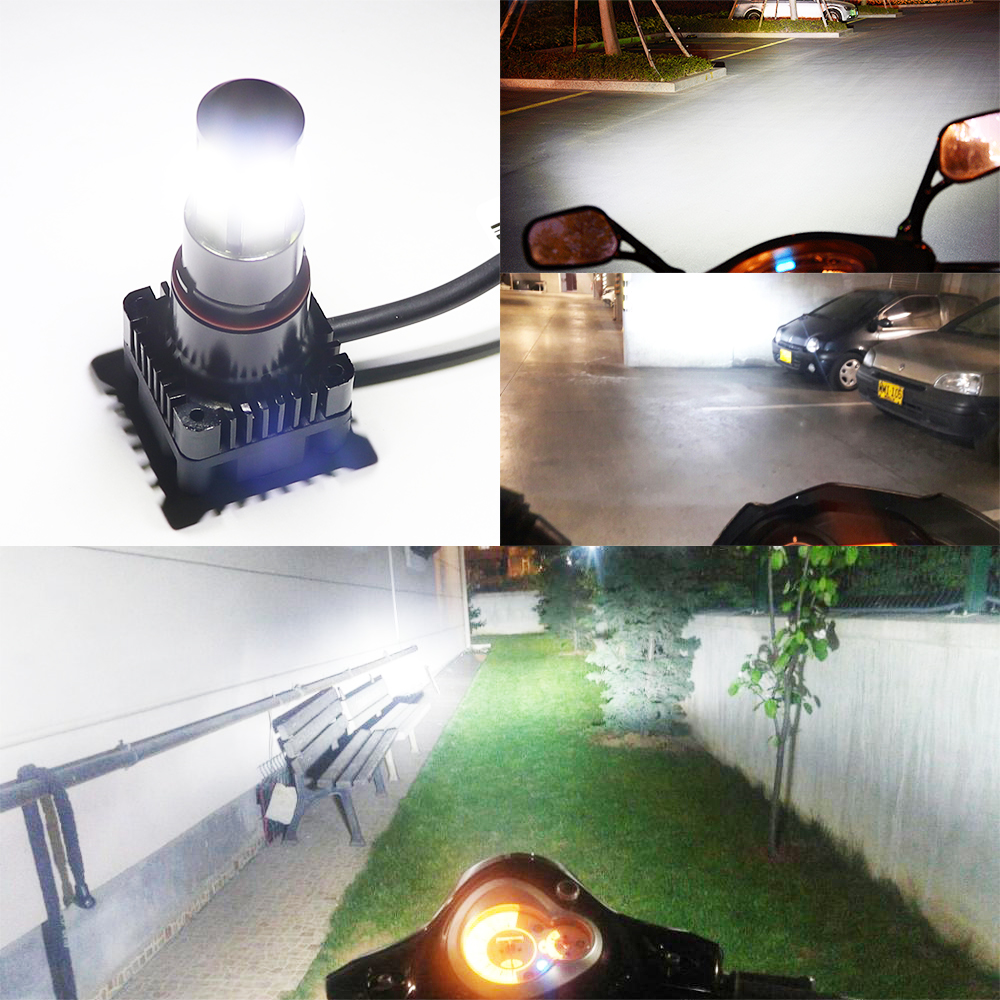 Motorfiets H4 LED Koplamp Lamp Hi-Lo Beam 45W 5000LM COB Chip Motorbike Scooter Moto Universele Koplamp rijden Licht
