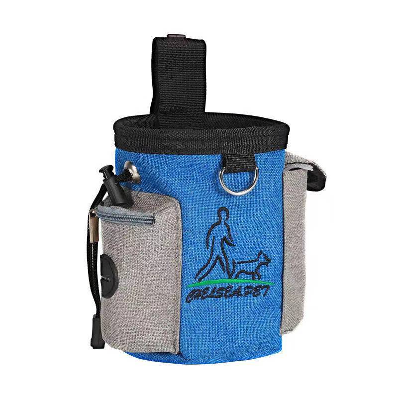 Sac de taille multifonction pour chien, accessoire d'entraînement en plein air, fournitures pour chiens, produits pour animaux domestiques, pochette à cordon coulissant, jouets en nylon, ramassage de toilette: Blue 3