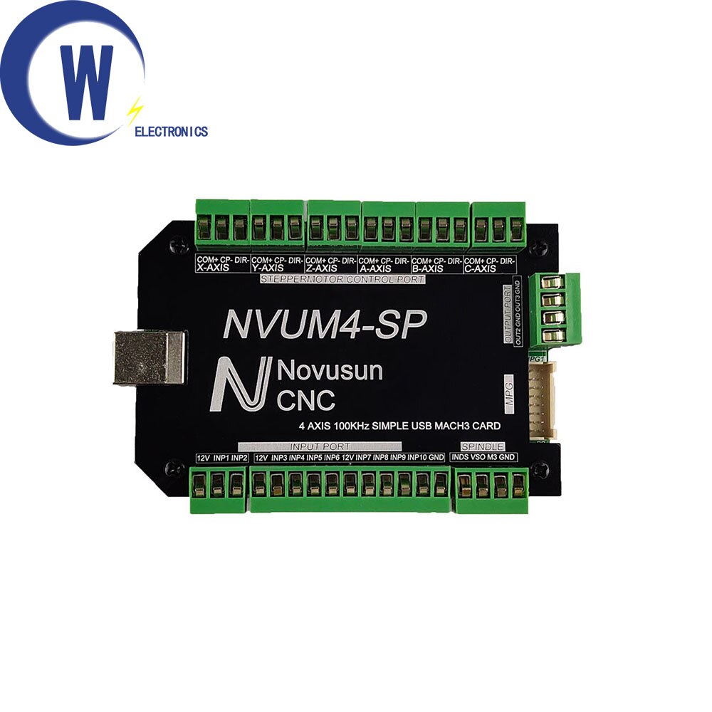 NVUM-SP de interfaz USB Mach3, controlador de movimiento CNC Nvcm, 3 ejes, 4 ejes, 5 ejes, 6 ejes, CNC, Tarjeta de Control de movimiento, carcasa de Metal